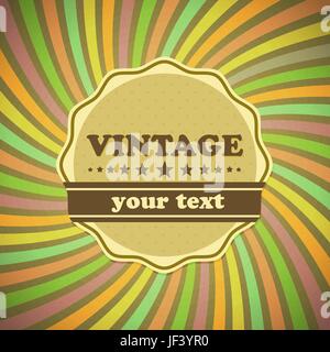 vintage, ray, illustration, retro, label, vector, backdrop, background, model, Stock Vector