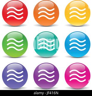 button flood Stock Vector