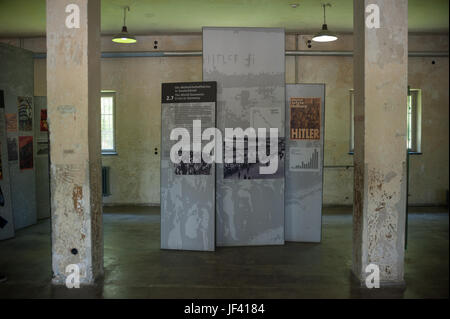 03.06.2017, Dachau, Bavaria, Germany, Europe - Exhibition in the museum at the Memorial Site of the Dachau concentration camp. Stock Photo