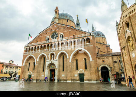 The Basilica of St. Anthony in Padua on a rainy day, Italy Stock Photo