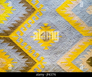 Geometric traditional kilim carpet detail Stock Photo