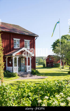 Wooden house in countryside Stock Photo