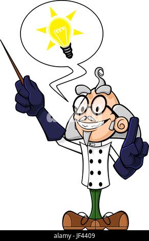scientist explain Stock Vector