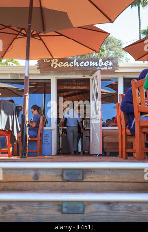 Entrance to the Beachcomber Restaurant at Crystal Cove State Park California USA Stock Photo