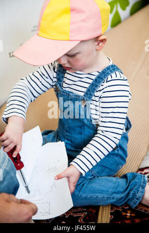 Father playing with son Stock Photo