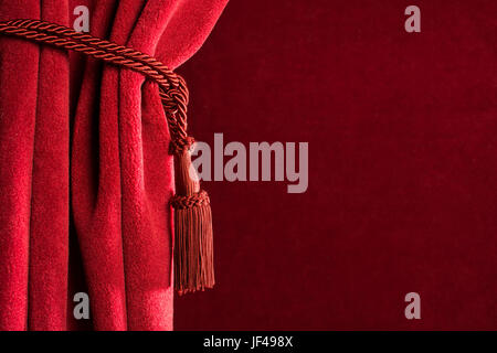 Red theatre curtain Stock Photo