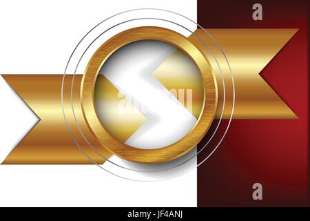 glass, chalice, tumbler, cup, ring, circle, darts, arrows, metallic, gold, red, Stock Vector