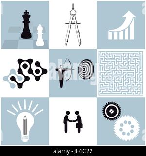sign, signal, strategy, presentation, consider, model, design, project, Stock Vector