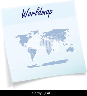 world as notepad Stock Vector