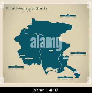 graphic, modern, modernity, europe, card, region, vector, atlas, map of the Stock Vector