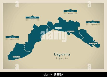 graphic, modern, modernity, europe, card, region, vector, atlas, map of the Stock Vector