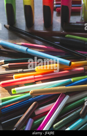 Multicolor markers for drawing Stock Photo