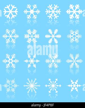 blue, winter, cold, catarrh, snowflakes, reflections, vector, snow, shadows, Stock Vector