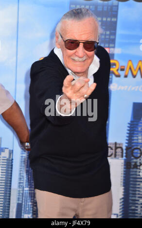 Hollywood, California, USA. 28th June, 2017. Stan Lee 003 arrives at the Premiere Of Columbia Pictures' 'Spider-Man: Homecoming' at TCL Chinese Theatre on June 28, 2017 in Hollywood, California Credit: Tsuni / USA/Alamy Live News Stock Photo