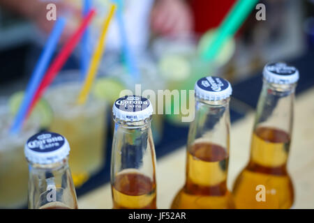 Zagreb, Croatia. 28th June, 2017.  Detail of Corona bottle caps on the Corona Sunsets Session party on the roof of Zagreb Dance Center in center of Zagreb, Croatia. Credit: PhotoJa/Alamy Live News Stock Photo