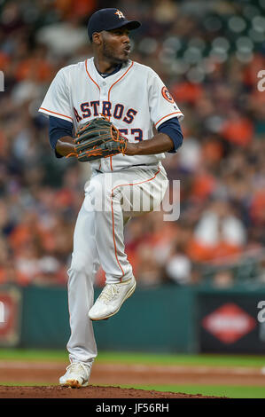 June 28, 2017: Houston Astros starting pitcher David Paulino (63) during a Major League Baseball game between the Houston Astros and Oakland Athletics at Minute Maid Park in Houston, TX. Chris Brown/CSM Stock Photo