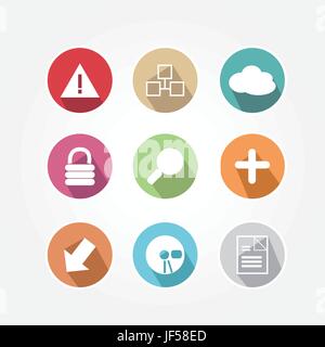 elements, office, program, object, music, isolated, graphics, modern, Stock Vector