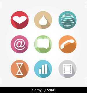 elements, office, program, object, music, isolated, graphics, modern, Stock Vector