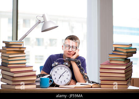 Young student preparing for school exams Stock Photo