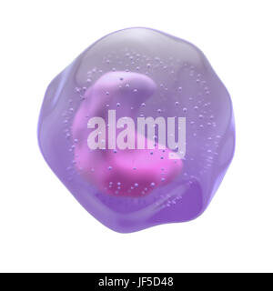 3d single molecule isolated on white background. Abstract 3d rendering illustration Stock Photo