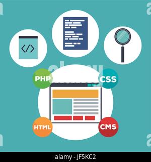 color background elements programming codes language Stock Vector