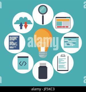 color background elements programming codes language Stock Vector