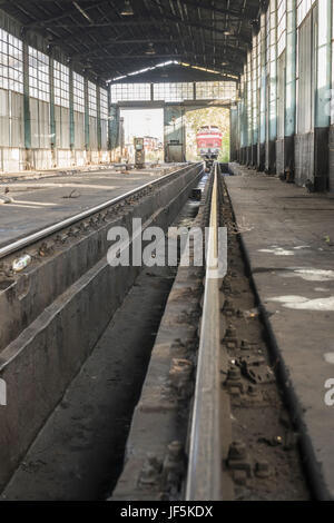 Depot repair trains Stock Photo - Alamy