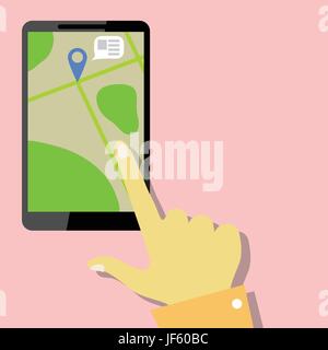 telephone, phone, application, finger, model, design, project, concept, plan, Stock Vector