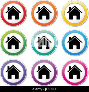 blue house Stock Vector