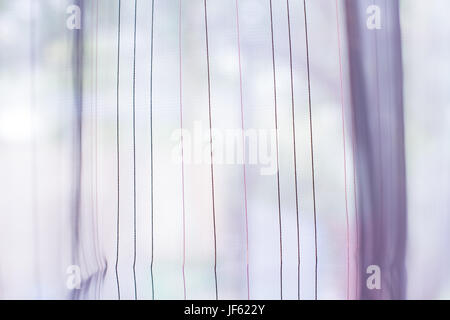 Transparent curtain on window Stock Photo