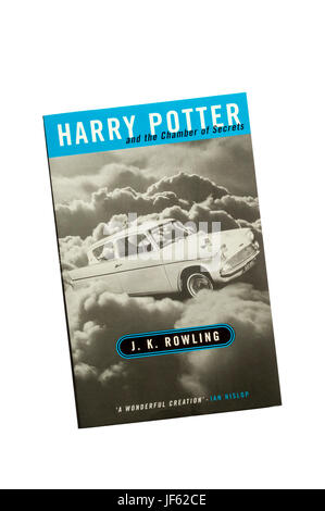 Paperback copy of Harry Potter and the Chamber of Secrets by J.K. Rowling. Second book in the series, published in 1998.  Shows cover of adult edition Stock Photo