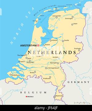 holland, netherlands, amsterdam, rotterdam, map, atlas, map of the world, Stock Vector