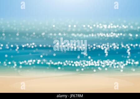 Sea view in realistic style Stock Vector