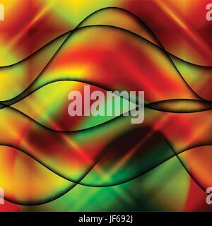 waves, square, dynamic, abstract, mesh, curves, gradient, red, waves ...