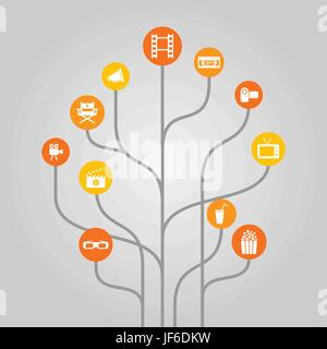 model, design, project, concept, plan, draft, industry, illustration, cinema, Stock Vector