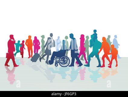 woman, humans, human beings, people, folk, persons, human, human being, motion, Stock Vector