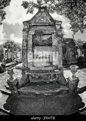 New Orleans, LA USA - Jun 2, 2017  -  Old New Orleans Tomb Stock Photo
