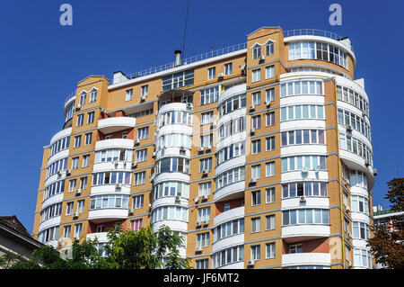 Modern many-storied residential building Stock Photo