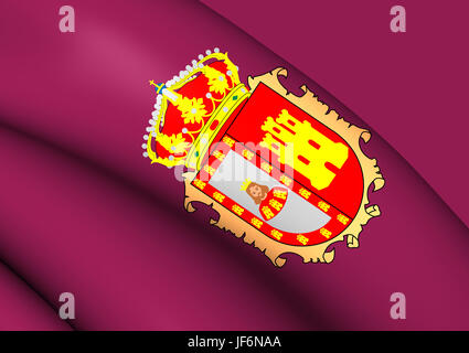 Flag of Burgos Province, Spain. Stock Photo