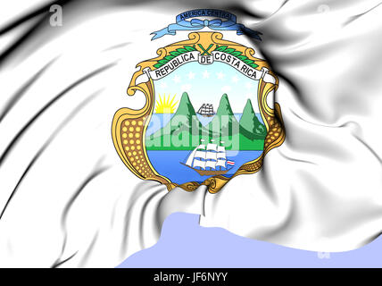 Costa Rica Coat of Arms. Stock Photo