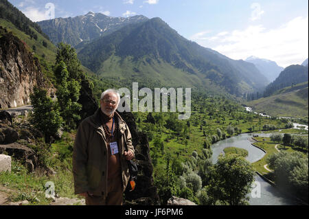 Pahalgam to chandanwari, amarnath yatra, jammu Kashmir, india, asia Stock Photo