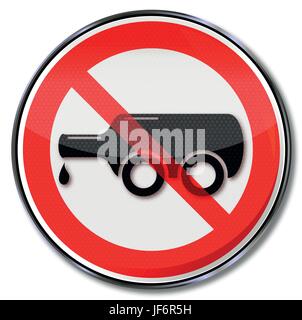 prohibition sign for drink driving and bottle on wheels Stock Vector