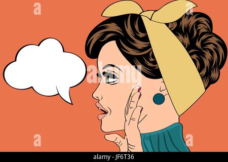 woman, talk, speaking, speaks, spoken, speak, talking, chat, nattering, art, Stock Vector