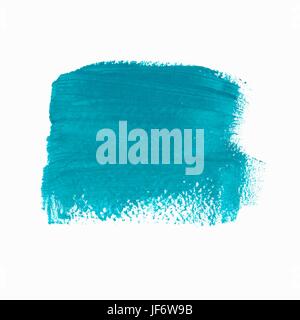 Turquoise acrylic paint vector banner Stock Vector