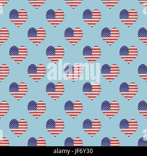 Vintage Usa Flag Icon Seamless Pattern Stock Photo