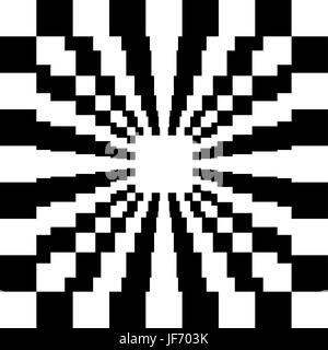 Black White Background. Illusionary Black White Texture Stock Vector