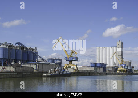 Inland port of Nuremberg, Germany, Bavaria Stock Photo