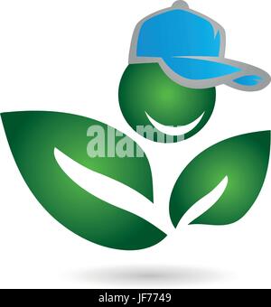 People leaf go green logo vector Stock Vector Image & Art - Alamy