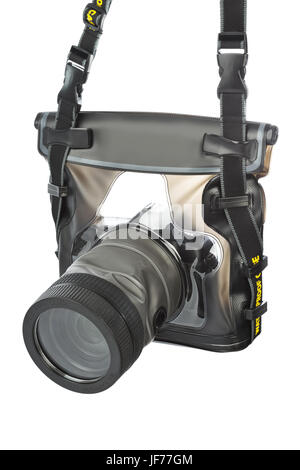 Camera in waterproof case Stock Photo