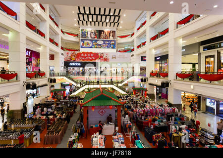 Kuala Lumpur, Malaysia - January 26, 2017: Interior of Berjaya Times Square shopping mall.  Berjaya Times Square is a 48-storey, 203 m twin tower, hot Stock Photo